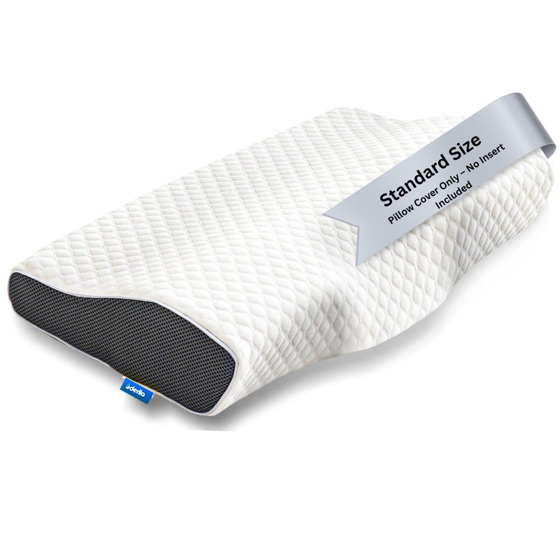 Derila Pillowcase | Designed to Keep Your Derila Memory Foam Pillow for snoring Relief Covered and Protected with This Crisp  Clean  White Pillowcase Made from Premium Materials - Image 1